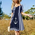 thumbnail image 4 of Sailor Stripes With Anchor Dress elegant women's sets women party dresses party dresses women, 4 of 7