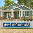 thumbnail image 5 of Blue Happy 50th Birthday Star Backdrop Banner Party Supplies Decorations Photography Props Background Celebration Event, 5 of 7