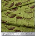 thumbnail image 1 of Soimoi Rayon Fabric Jug,Wine Glass & Cups Printed Craft Fabric by the Yard 56 Inch Wide, 1 of 3