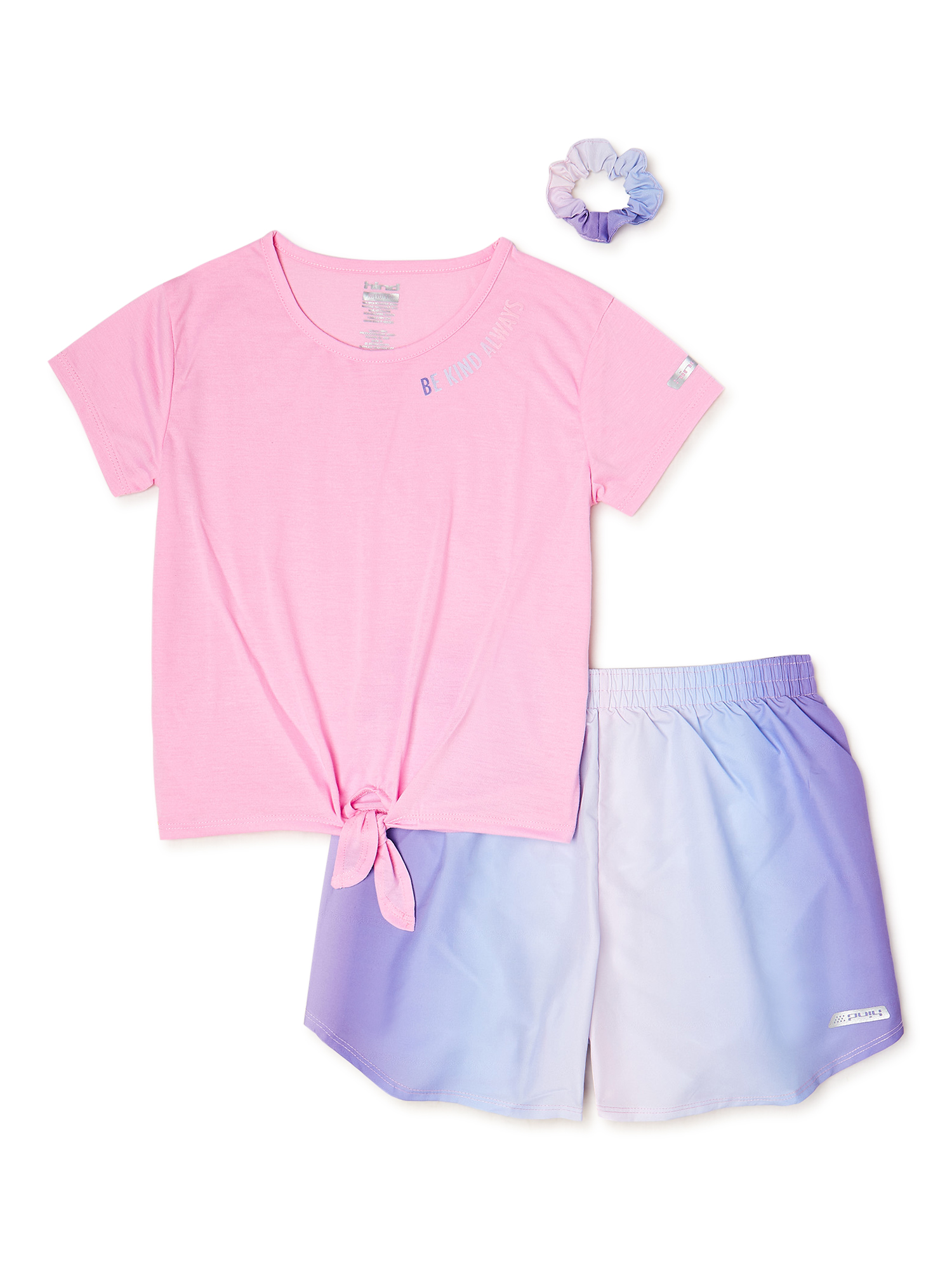 Hind Girls Active T-Shirt and Shorts Set, 2-Piece