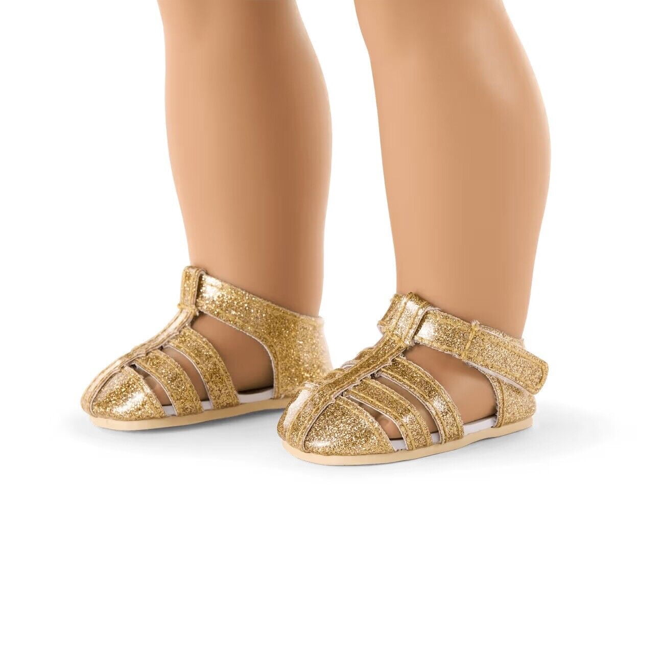 American Girl X Something Navy Glitter Meets Gold Sandals for 18 inch Dolls