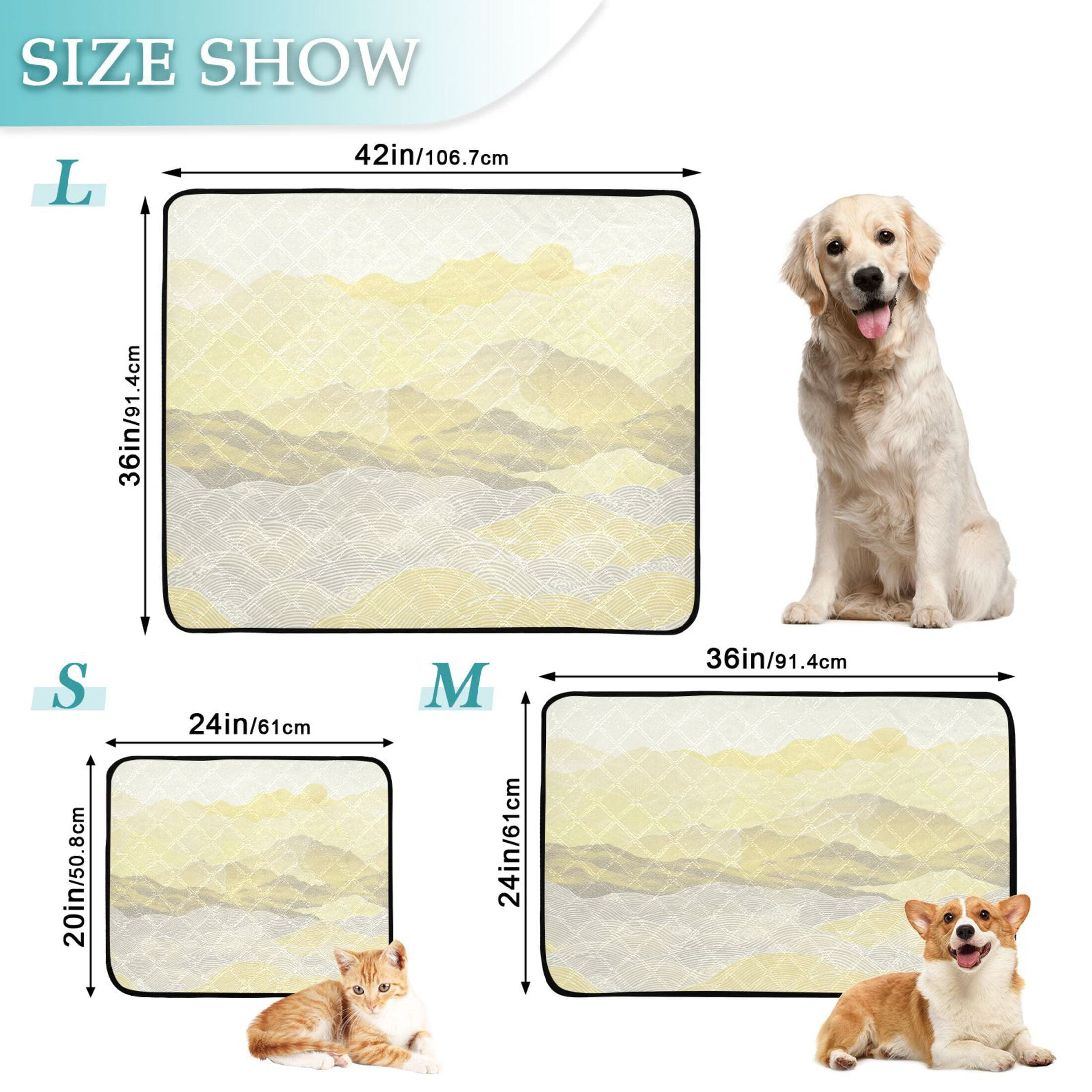 Washable Pet Pee Pads with Super Absorbent Reusable Training Pads for Dogs & Cats Patterned Hills