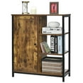 thumbnail image 4 of Pemberly Row Storage Cabinet Multipurpose Freestanding Cupboard in Brown/Black, 4 of 11