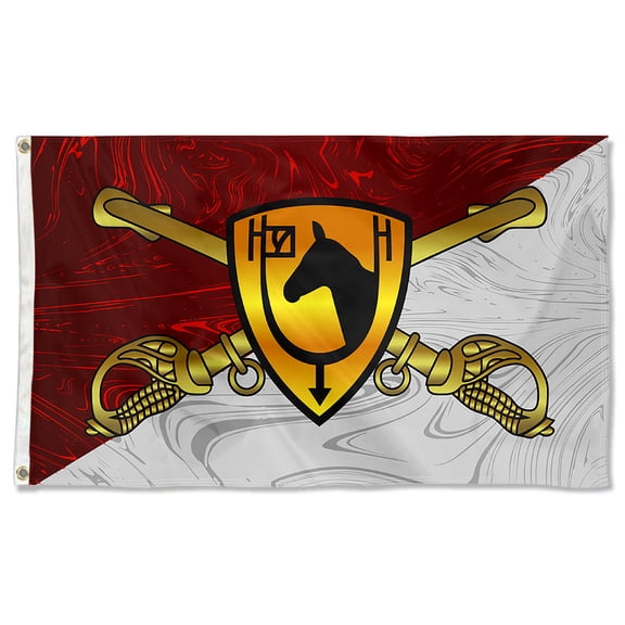 Cayyon United States 61st Cavalry Division Flag 3x5Feet Military Banner with 2 Brass Grommets