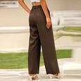 thumbnail image 5 of Women's Spring Autumn Business Suit Pants - Wide Leg, High Waist, Elastic Back, Office Work, 5 of 5