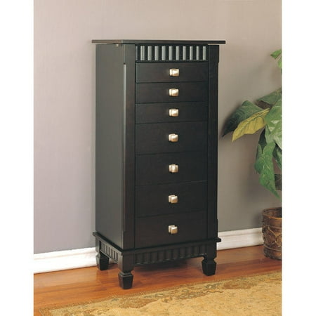 Powell Furniture Merlot Jewelry Armoire with Mirror