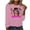 QR1-Pink, variant on VKOYWKM Womens Breast Cancer Tee Shirts Breast Cancer Awareness T-Shirt Long Sleeve Pink Ribbon Graphic Tee Tops Fall Crew Neck Loose Fit Breast Cancer Pullover Sweashirt