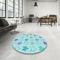 thumbnail image 3 of Ahgly Company Indoor Rectangle Patterned Electric Blue Area Rugs, 2' x 3', 3 of 6