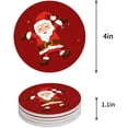 thumbnail image 1 of FMSHPON Merry Christmas Santa Claus Set of 4 Round Coaster for Drinks, Absorbent Ceramic Stone Coasters Cup Mat with Cork Base for Home Kitchen Room Coffee Table Bar Decor, 1 of 6
