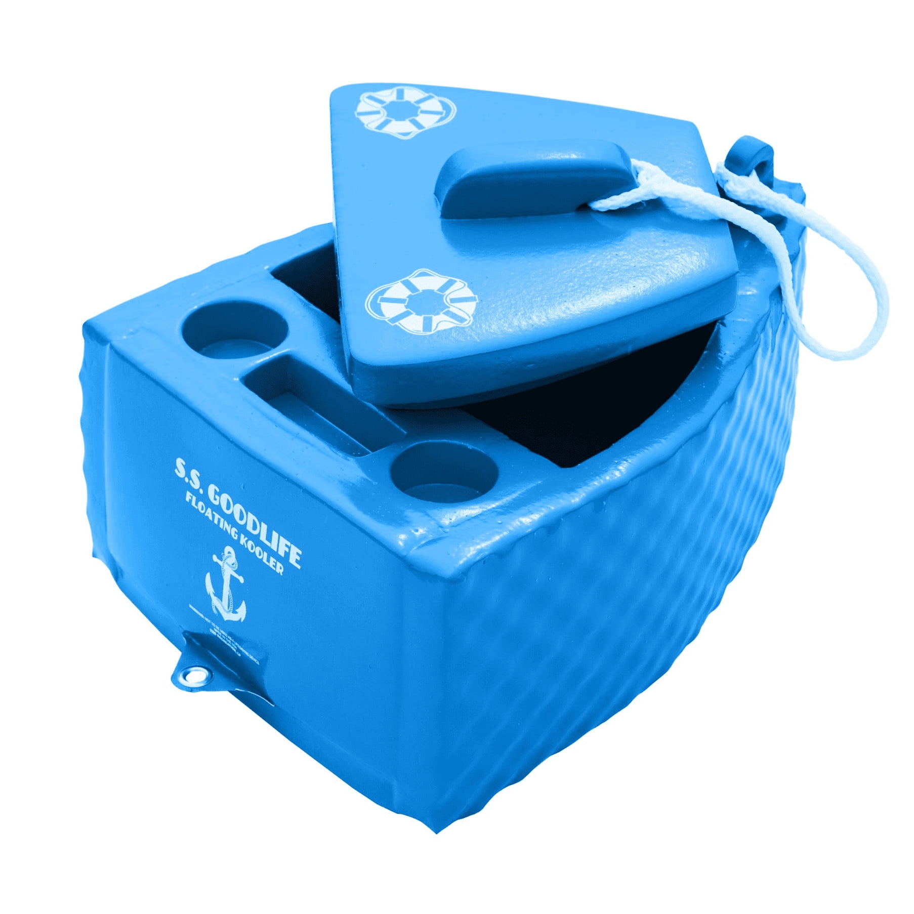 TRC Recreation Super Soft Goodlife Floating Pool Kooler - Vinyl Pool Float - Bahama Blue