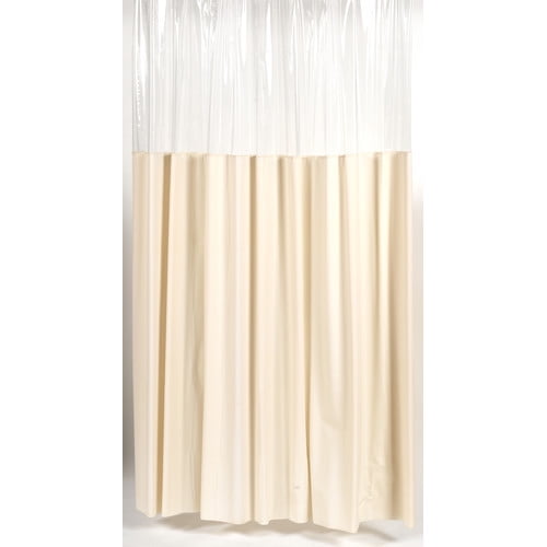 Window Vinyl Shower Curtain In Ivory, Vinyl Shower Window Curtain