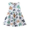 thumbnail image 3 of YTDSCS Toddler Girls Sleeveless Princess Dresses for Kids Baby Summer Vest Dress Beach Holiday Floral Sundress 1-8T, 3 of 8