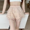thumbnail image 6 of Sweet 5 Layered Ruffle Lace Frilly Cake Shorts Japanese Women Girls Casual Safety Shorts Wide Leg Pettipants Knickers, 6 of 8