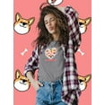 thumbnail image 2 of Valentine's Day Cute Pets  T-Shirt Women -Image by Shutterstock, Female 3X-Large, 2 of 4