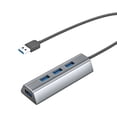 thumbnail image 1 of Sidaley HUB USB Converter 4 en 1 Adaptador de expansión USB 3.0 Aleación de aluminio portátil Convertidor HUB de alta velocidad con indicador de luz Juegos de teclado y mouse para computadora, 1 of 1
