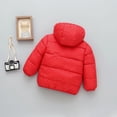 thumbnail image 4 of GYRATEDREAM Infant Baby Winter Coat Cute Teddy Bear Hooded Padded Jacket Warm Fleece Outerwear Windproof Toddler Boys Girl Winter Clothes for 1-2Y Red, 4 of 9