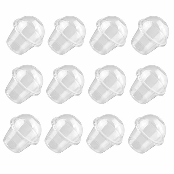 Stcellnmex 20 Pcs Disposable Dessert Cups with Lids Plastic Clear Cups for Salad Cake Cold Drinks