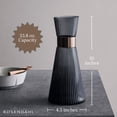thumbnail image 3 of Rosendahl Grand Cru Nouveau 33.8 oz. Water Carafe - Elegant Smoke-Colored Mouth Blown Glass with Patinated Steel Accents, Dishwasher Safe - Stylish & Functional Design for Modern Living, 3 of 7