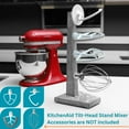 thumbnail image 5 of Wooden Stand Mixer Attachment Holder, Compatible with Kitchenaid Stand Mixer Attachments for Space-saving,Grey, 5 of 6
