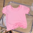 thumbnail image 2 of LNMQLPDBS Girls Black Tshirt Cute Teen Tops 4t White Tshirt Girls Soccer Shirt Cotton Shirts Baby Clothes for Girls 24 Month Girl Clothes Baby Girl, Pink 12-18 Months, 2 of 8