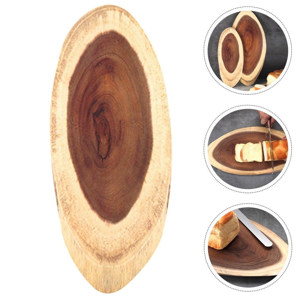HINTRMENT Bread Board Acacia Wood 1Pack For Dessert Plate At Christmas