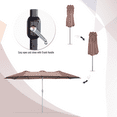 thumbnail image 6 of AECOJOY 15 Ft Patio Double Sided Umbrella Large Outdoor Umbrella in Brown, 6 of 7