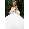 thumbnail image 2 of Women's GLS Gloria Sleeveless Ruffled Ball Gown Gl3610 Ivory Size 3XL, 2 of 3