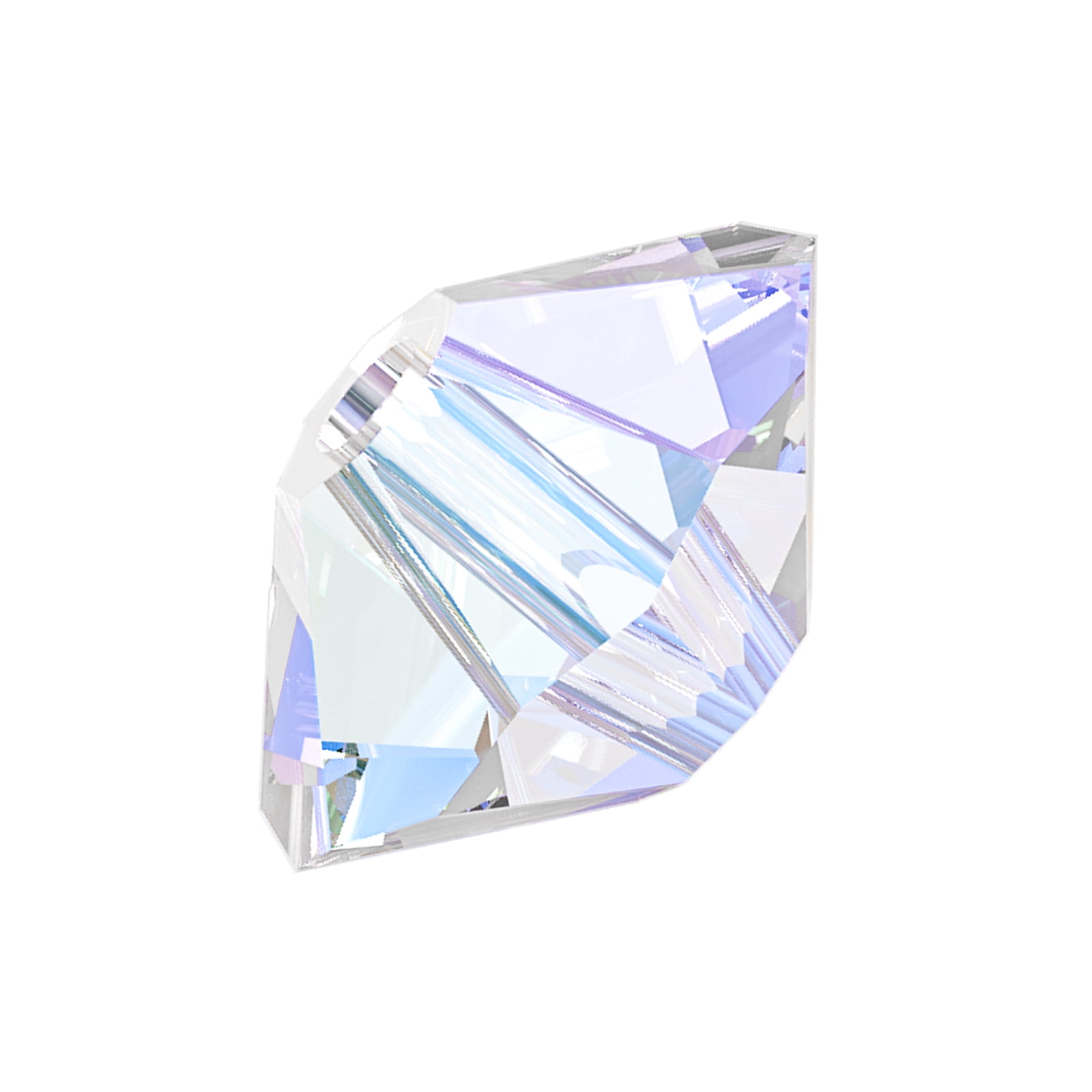 576 Pieces (4x6mm) Crystal AB | Preciosa Crystal Glass Faceted Round Spacer Beads