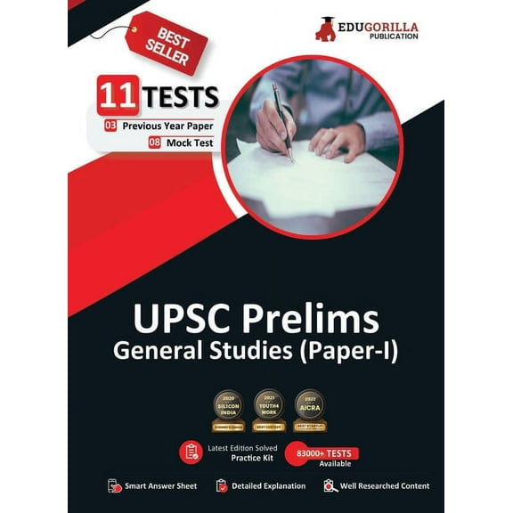 UPSC Prelims General Studies (Paper 1) Book 2023 (English Edition) - 8 Mock Tests and 3 Previous Year Papers (1300 Solve, (Paperback)