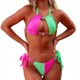thumbnail image 5 of Trajes de Baño de Bikini de Mujer de Color Sólido Sexy de Moda Dividido con Pantalones, Nylon de Corte Alto para la Piscina de Playa Y las Vacaciones de Verano, 5 of 9