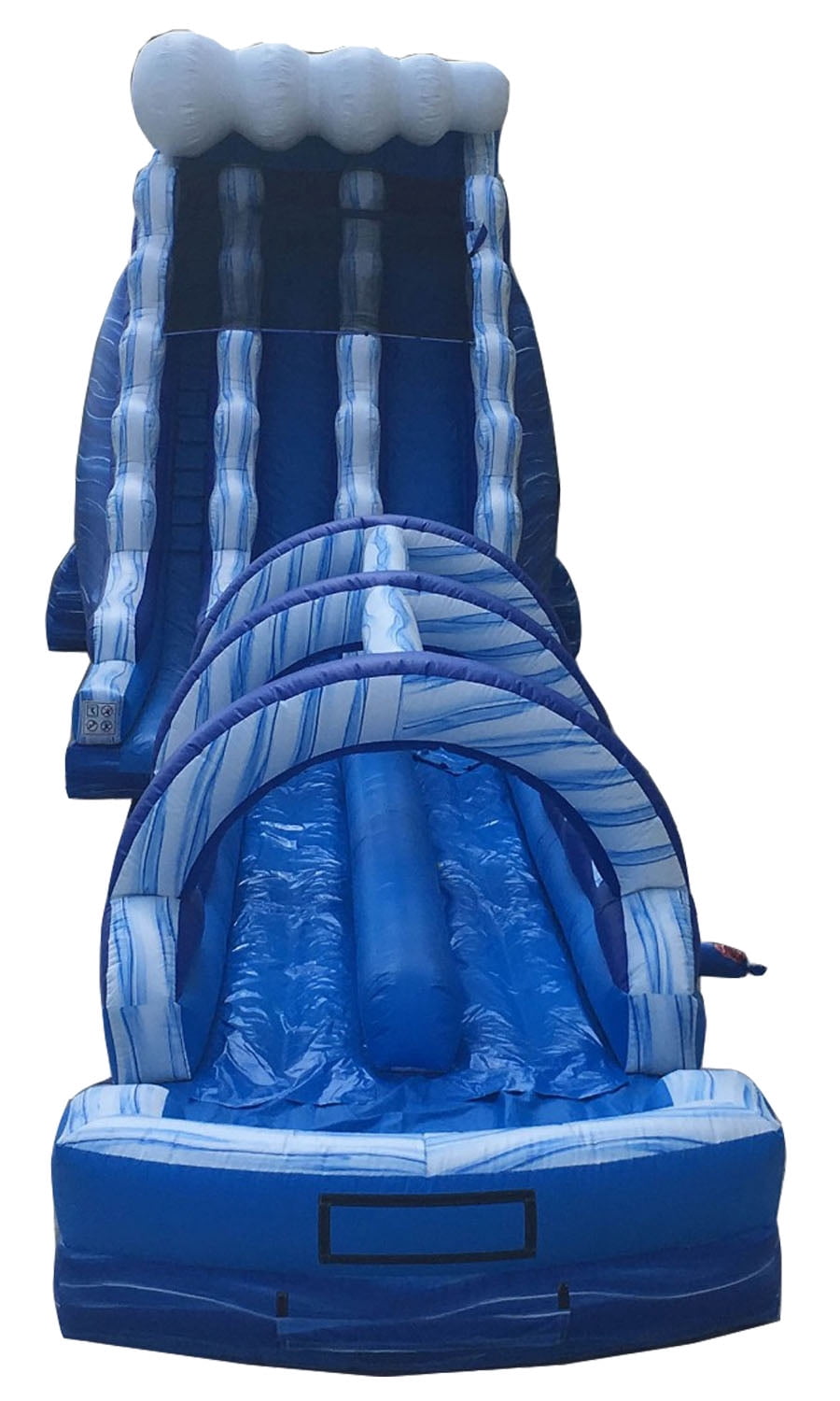 TentandTable Commercial Inflatable Water Slide with Splash and Ride Blue Marble with Blower