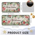 thumbnail image 2 of 2 Pcs Christmas Kitchen Rugs and Mats for Floor Non-Slip Backing Mat Merry Christmas Kitchen Decor Anti Fatigue Kitchen Rug Sets with Runner Xmas Decor (Wood, 17"x47.2"+17"x30"), 2 of 6