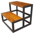 thumbnail image 2 of Drevy Acacia Hardwood Step Stool / Bed Steps / Plant Stand, NO Assembly Required, 2 of 4