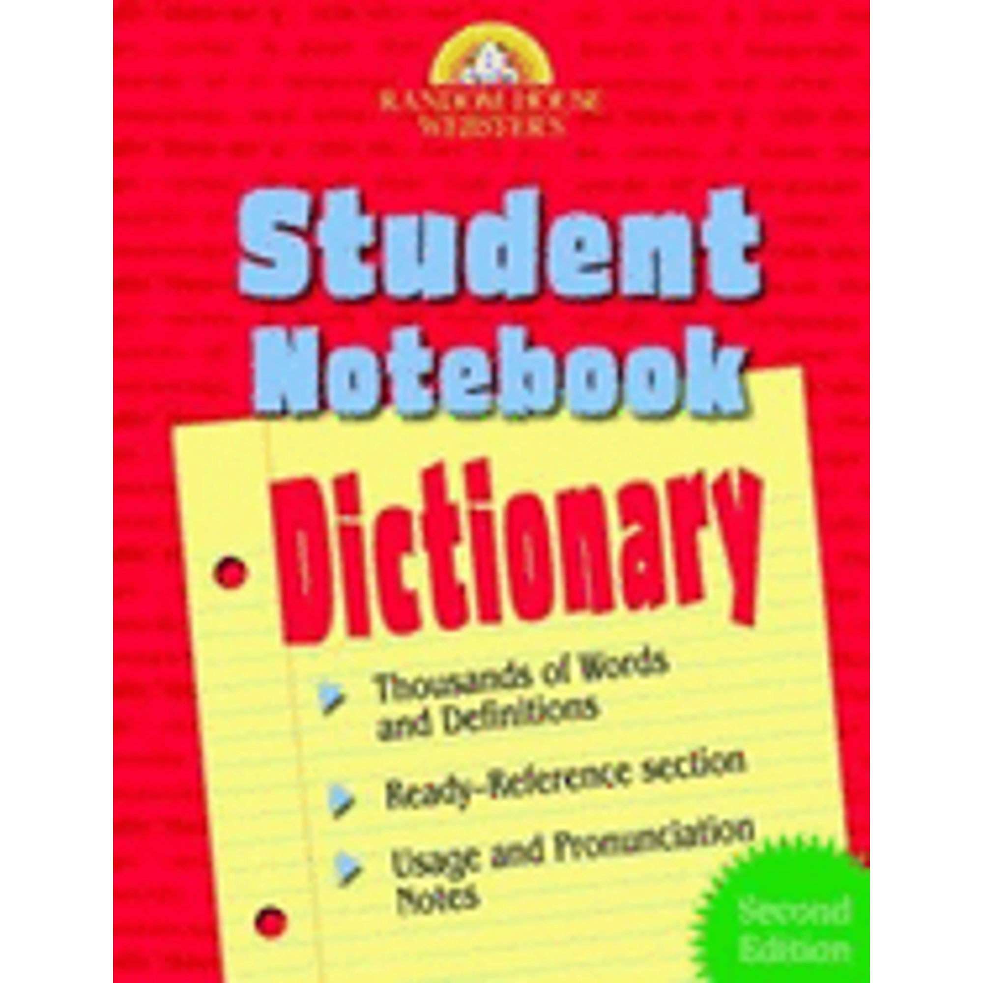 Pre-Owned Random House Webster's Student Notebook Dictionary: Second ...