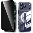 thumbnail image 1 of wonima44 for iPhone 17 Pro Max Case Clear with Privacy Screen Protector Compatible with Magsafe, Magnetic Transparent Shockproof Slim Phone Cases for iPhone 17 Pro Max Cover, Clear, 1 of 1