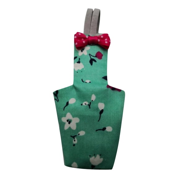 Bird Diaper Harness, Reusable Bird Flight Diaper With Cute Bowknot, Green Floral Pattern, Adjustable Strap For Parrot, Cockatiel, Conure, Budgie, Finch, Small To Medium Birds