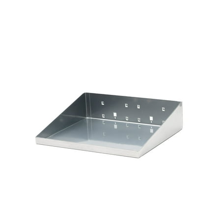Triton Products® LocHook 12"W x 10"D Epoxy Powder Coated LocBoard Steel Shelf with 6 Holes for Garment Hangers
