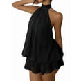 thumbnail image 2 of Women'S Halter Backless Bodycon Mini Dress Fashion Casual Summer Party Dress Black S, 2 of 10