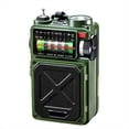thumbnail image 1 of Radio Portátil Vintage con Dinamo y Manivela Solar, AM/FM/SW, Banda , Radio de Emergencia, Altavoz Bluetooth con Linterna SOS., 1 of 10