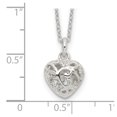 thumbnail image 5 of 925 Sterling Silver Necklace with Pendants Chain Polished Puffed Filigree Heart 18 inch, 5 of 5