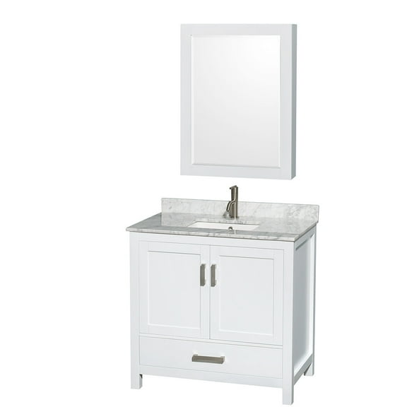 Wyndham Collection Wcs141436sunsmed Sheffield 36" Free Standing Single Basin Vanity Set -