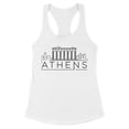 thumbnail image 1 of Skyline Athens Greece Tank Top Fitted Racerback Women's Medium White, 1 of 5