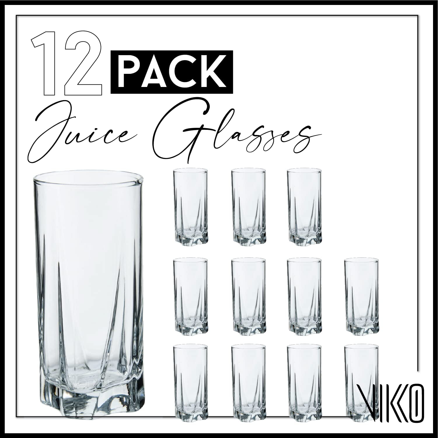 Madison 11 Ounce Drinking Glasses | For Water, Juice, Soda, etc. – Thick  and Durable Glass – Dishwasher Safe – Set of 12 Large Clear Glass Tumblers  –