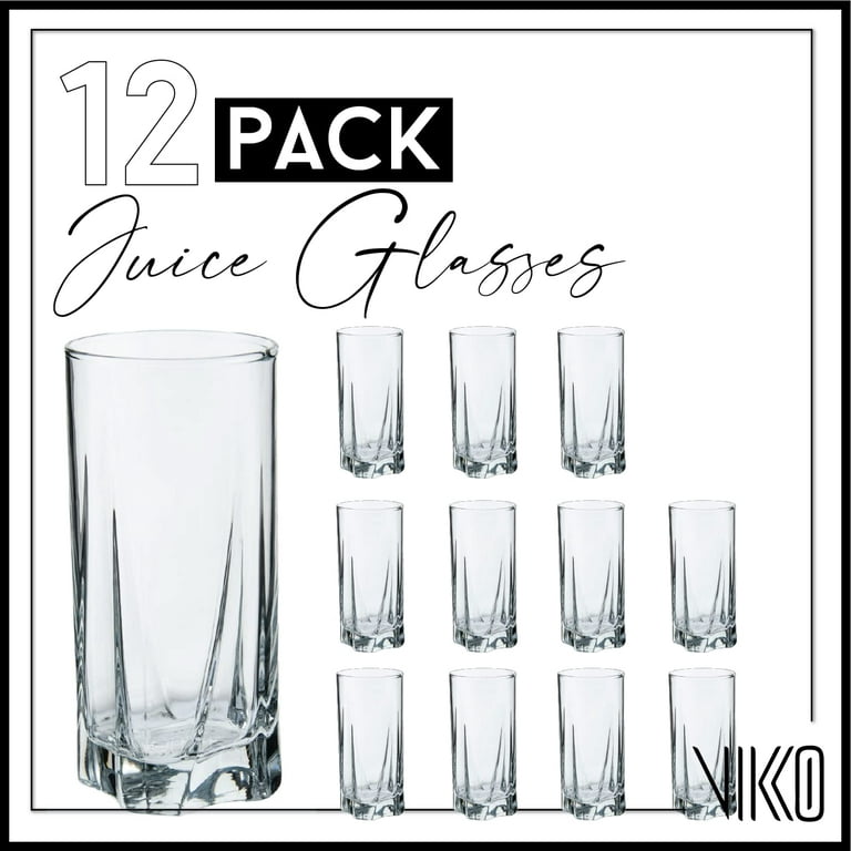 Madison 12 Ounce Drinking Glasses  Beautiful Design – For Water, Juice,  Soda, etc. – Thick and Durable Glass – Dishwasher Safe – Set of 12 Clear  Glass Water Tumblers – 5.8” Tall x 2.6” Diameter 