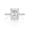 thumbnail image 6 of Silvago Jewel 2.4 Ct Radiant Cut VVS1/D Lab Created Diamond Engagement Ring - 14k Silver Ring - Hidden Halo Women's Ring - Lab Diamond Solitaire with Accents Ring for Her Women, 6 of 10