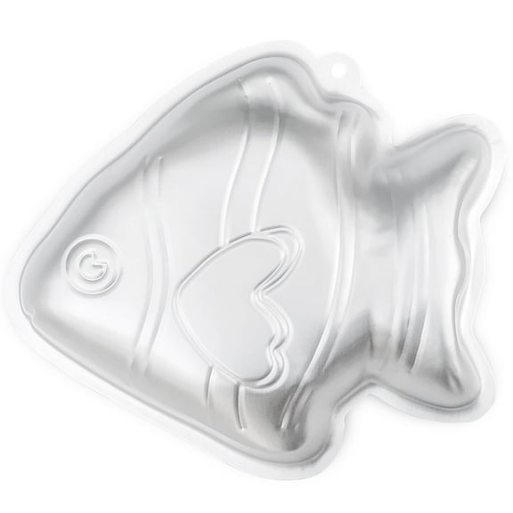 kefyixc fish-shaped cake pans, aluminum cake pan for birthday,birthday cake pans ,party and other occasions cake, dessert making, Silver.