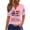 Pink #2, variant on Independence Day Shirts for Women V Neck Short Sleeve 250th Anniversary Usa Shirt American Flag Graphic 1776 2026 Shirts Striped T Shirts Pink 3XL