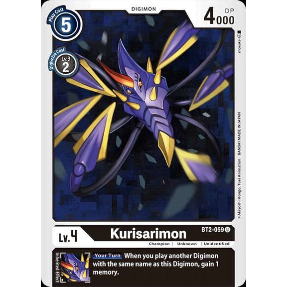 Digimon Release Special Booster Uncommon Kurisarimon BT2-059