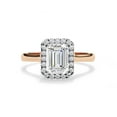 thumbnail image 2 of IGI Certified Lab Grown Diamond Engagement Ring | Center 8.5x6.5mm Radiant Floral Halo Solitaire Anniversary Wedding Rings For Women 14k Solid Rose Gold | F-G, VS-SI Quality (2.75 Ctw) Size-6, 2 of 6