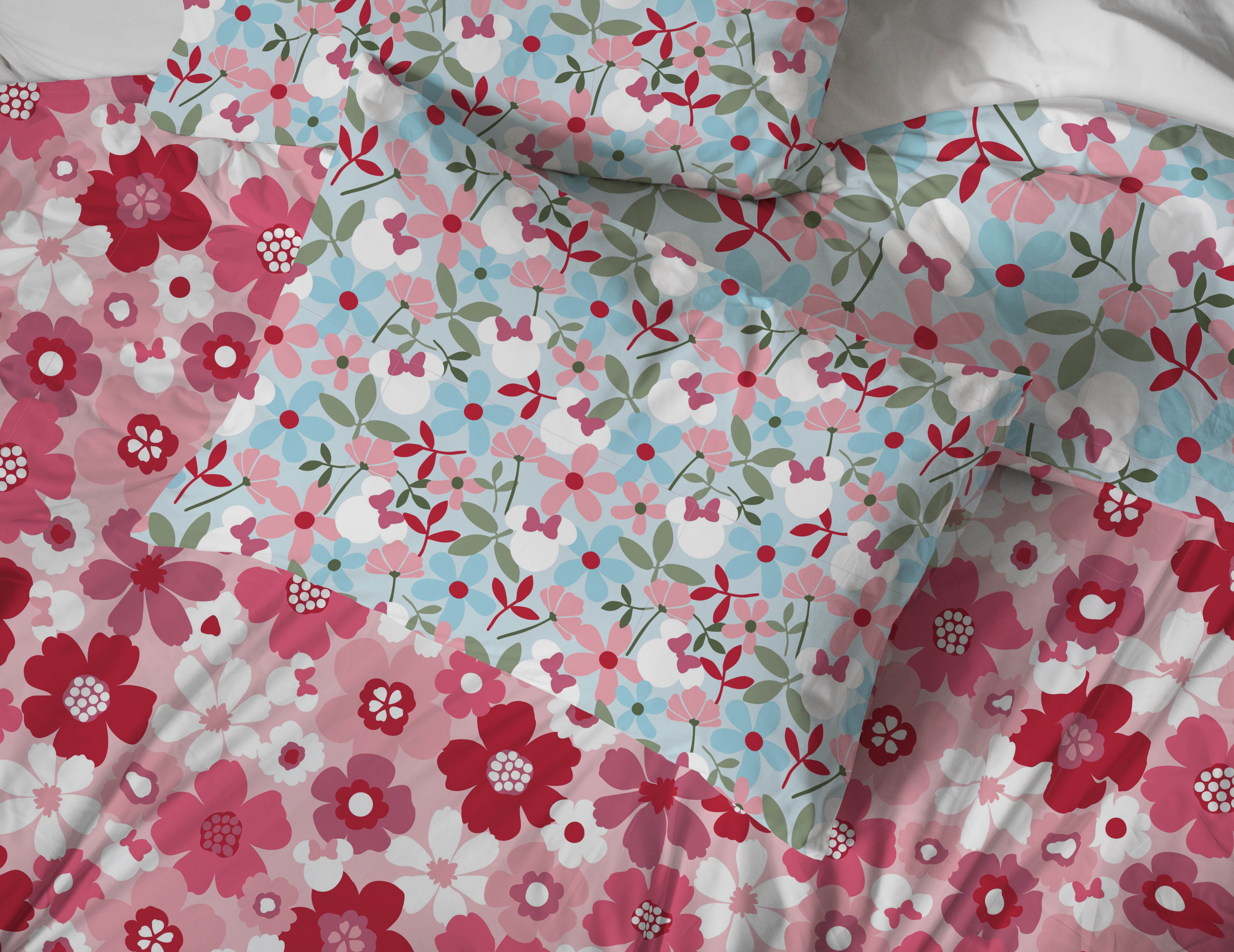 Minnie Mouse 2-Piece Reversible Comforter Set, Liberty Minnie, Multicolor, Disney, Twin/Full
